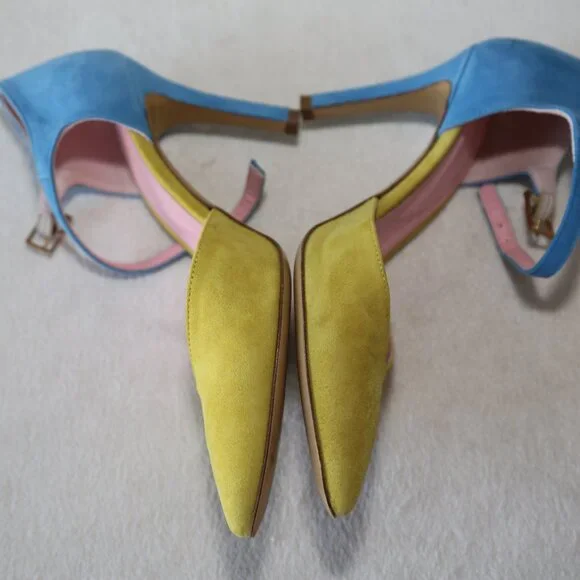 EUC Fauzian Jeunesse suede leather pumps pointed toes made in Italy SIZE 36 - Picture 5 of 8